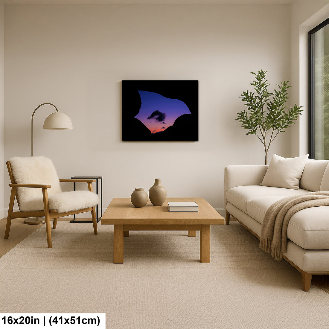 Silhouette of Arch Rock  in Joshua Tree National Park