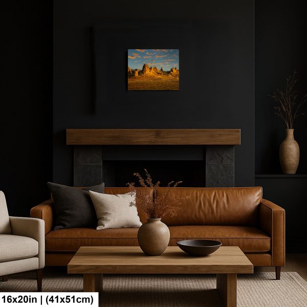 Landscape photographer with camera on tripod capturing desert scenery in California.