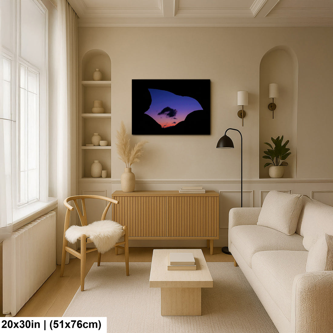 Silhouette of Arch Rock  in Joshua Tree National Park