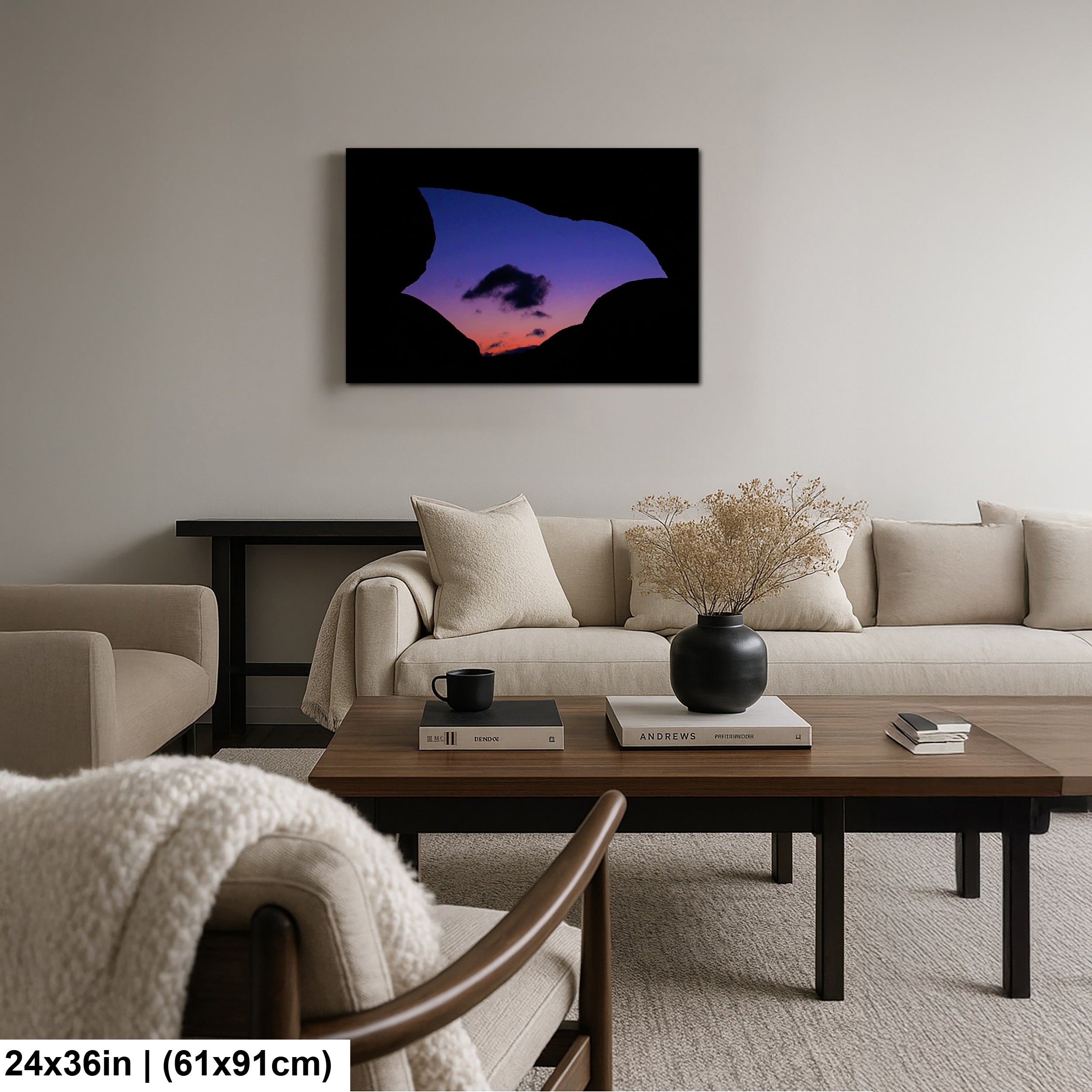 Silhouette of Arch Rock  in Joshua Tree National Park